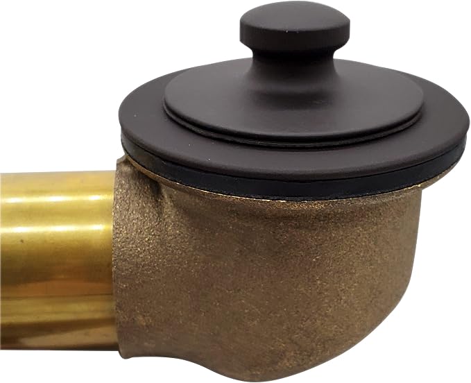 Westbrass D3324-12 1-1/2" NPSM Pull & Drain Bathtub Plug, Coarse Thread, Oil Rubbed Bronze