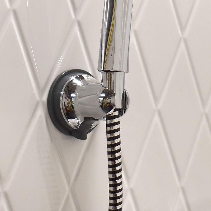Plumb Pak PP828-68 Suction Cup Shower Head Wall Mount Holder, Chrome