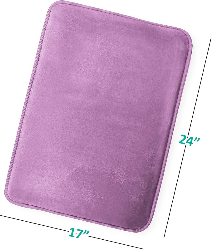 Clara Clark Bathroom Rugs, Velvet Memory Foam Bath Mat, Non-Slip, Machine Washable Bath Rugs - Dries Quickly, Ultra Soft Plush Bath Mats for Bathroom, 17 x 24, Lavender Dream