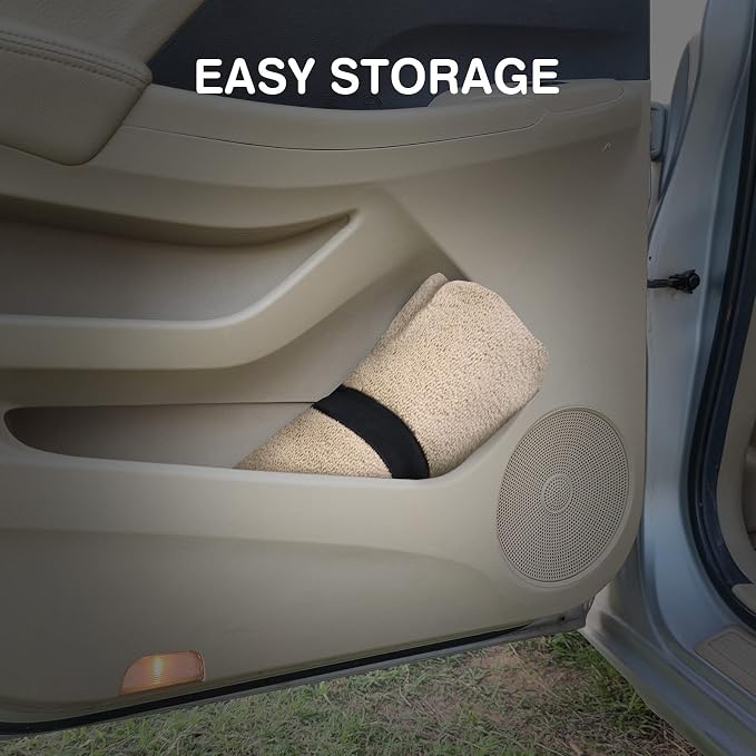 Leader Accessories Waterproof Towel Front Bucket Seat Covers, 2pcs Beige | Universal Non-Slip, Fits Car Truck SUV, Machine Washable, For Dog & Kid, Pets, Yoga, Gym, Beach, Swimming, Outdoor Sports