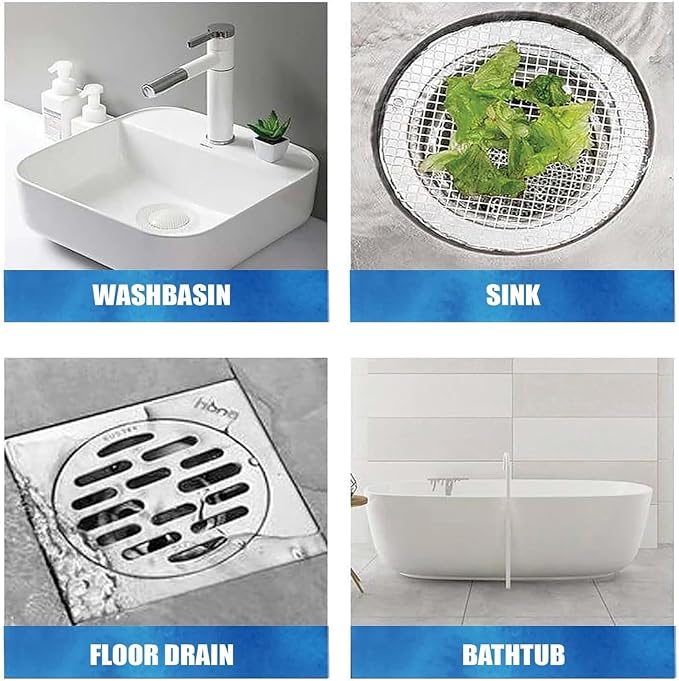 35 Pack Hair Catcher Shower Drain Disposable Mesh Stickers (Hair Catcher Single Ear)