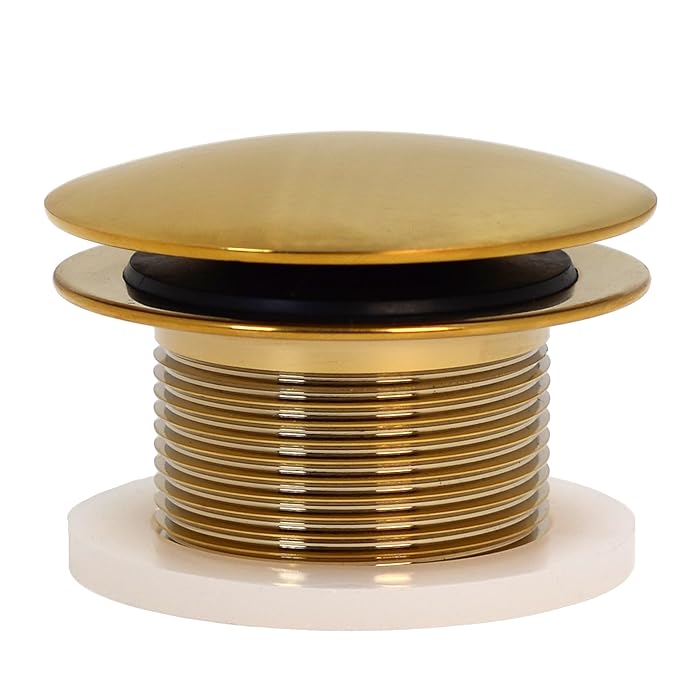 Westbrass A398R-18 1-1/2" NPSM Coarse Thread Mushroom Tip-Toe Bathtub Drain Stopper, Brushed Bronze