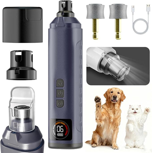 2026 Upgraded Dog Nail Grinder, Brushless Motor Drive 30 db Ultra Quiet | 6-Speed Dog Nail Grinder with Led Light, Painless Paws Grooming for Small Medium Large Dogs