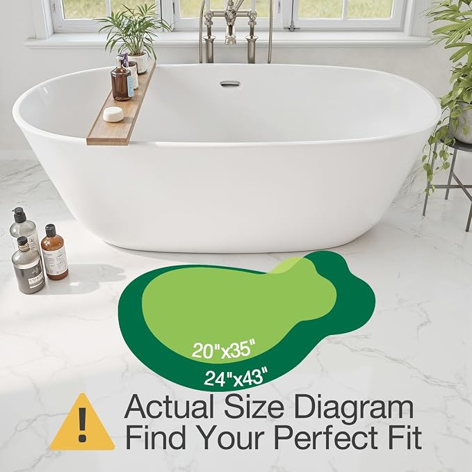 LUMI Cute Animal Bathroom Rugs, Plush Absorbent Bath Mats for Bathroom, Non-Slip Backing Washable Bath Mat, Ideal for Shower Sink Bathtub Room Decor, 24"x43", Deep Whale