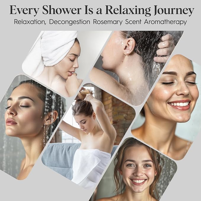 SWCANDY Rosemary Shower Steamers 8 Pack, Home Spa Self Care | Herbal green aromatherapy with natural essential oils, shower gift for women, men, wife & husband.