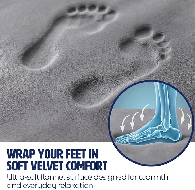 Muddy Mat® Memory Foam Bath Mat – Velvet Soft Non Slip Bathroom Rugs, Thick Absorbent Bath Rugs, Washable Bath Mat for Bathroom Floor and Shower, Grey 20" x 30"