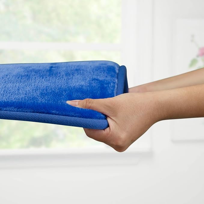 Memory Foam Bath Mat Non Slip Absorbent Super Cozy Velvet Bathroom Rug Carpet (60 inches X 24 inches, Royal Blue)
