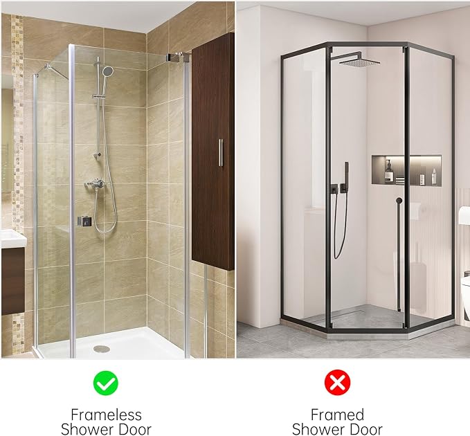 Linone 12 in Shower Door Hooks, Towel Hooks for Bathrooms, Shower Hooks for Towels, Heavy Duty Drilling-Free Extended Over Door Towel Hooks for Frameless Glass Shower Door, 3 Pack