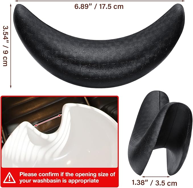 Noverlife Salon Shampoo Bowl Neck Rest, Shampoo Bowl Pillow Neck Pillow for Salon Shampoo Sink, Neck Cushion Salon Wash Bowl Neck Rest Portable Washing Sink Basin Pillow Support for Barbershop