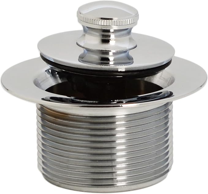 Westbrass D3324-05 1-1/2" NPSM Pull & Drain Bathtub Plug, Coarse Thread, Polished Nickel