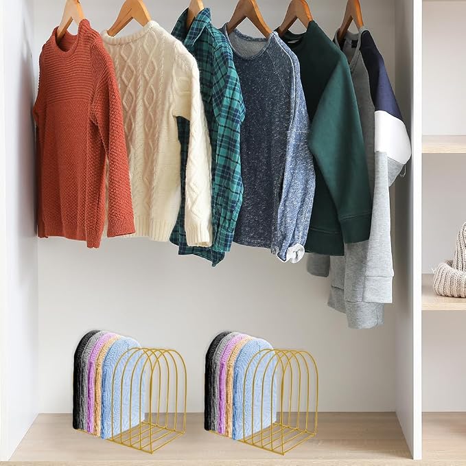 2 Pcs Beanie Holder Organizer, Knitted Hat Storage Rack Display Stand Metal Cap Holder for Winter Swimming Hat Display Home Entryway Tabletop Bedroom Closet Dresser Room Office (Gold, 2 Pcs)