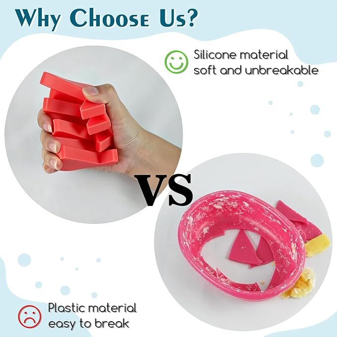 Silicone Soap Dish Self Draining with Suction Cups (Red,1 Pack) | Waterfall drainage design drains fast to keep soap dry silicone soap saver with reusable suction cups for bathroom & kitchen