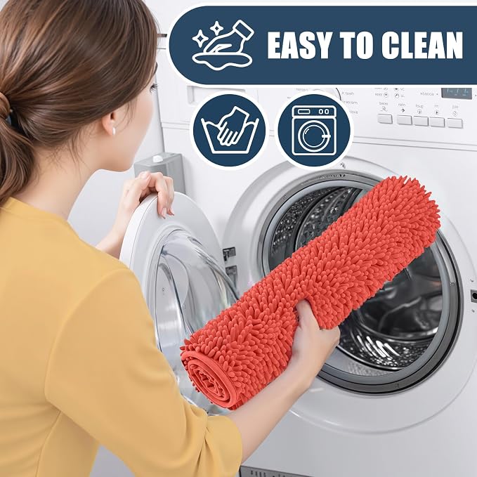 Bathroom Rugs Sets 3 Piece with Toilet Seat Cover 19.5"x 18.5" | Machine Washable Bath Rug Set with Tpr Non Slip Rubber Backing Solid Bath Mat Set for Luxury Bathroom Decoration
