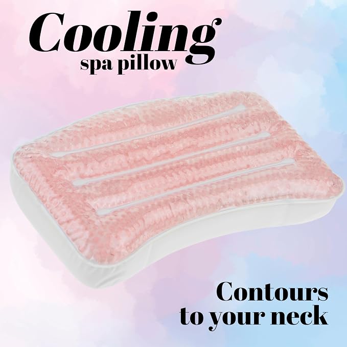 Glitter Gel Spa Pillow - Cooling Bathtub & Hot Tub Relaxation Cushion | Neck & Head Support Bath Pillow. Luxury Bath Products & Spa Accessories for Women - Ultimate Comfort