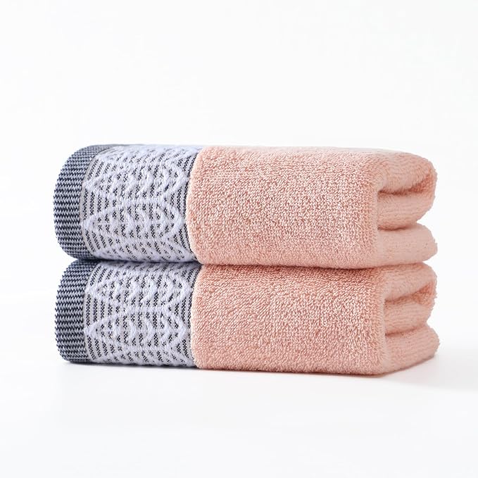 3 Pack Leaf Print Hand Towels, Decorative Cotton Soft | Highly Absorbent Towels Set for Bathroom, Face Spa, Kitchen, 13 x 30 Inches