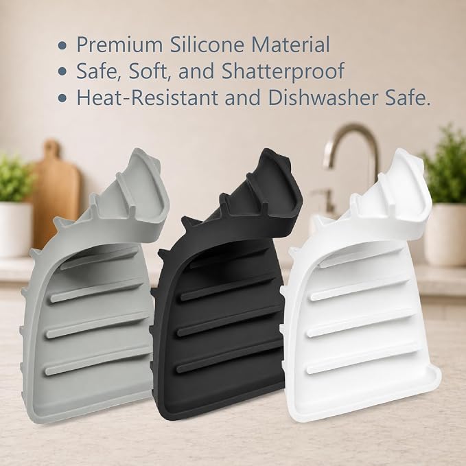 Bathway Silicone Soap Dishes for Shower, Self-Draining Bar Soap Holder Non-Slip Sink Organizer Tray for Sink, Bathroom & Kitchen, Keeps Bar Soap Dry& Dishwasher Safe, White & White(2 Pack)