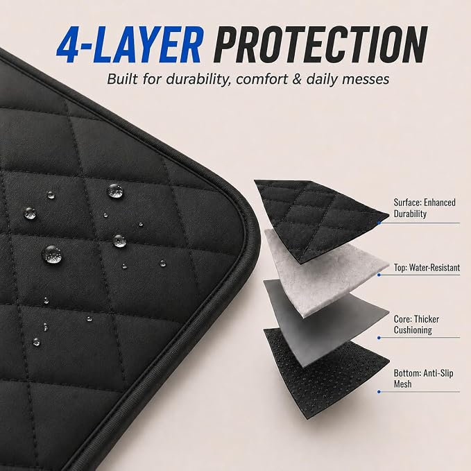 Dog Car Seat Protector, Back Seat Cover for Dogs, SUV & Car Seat Covers 62" | Fits large SUVs & full-size trucks; protects rear bench and car interior from pet hair, kid spills, baby boy mess and stains.