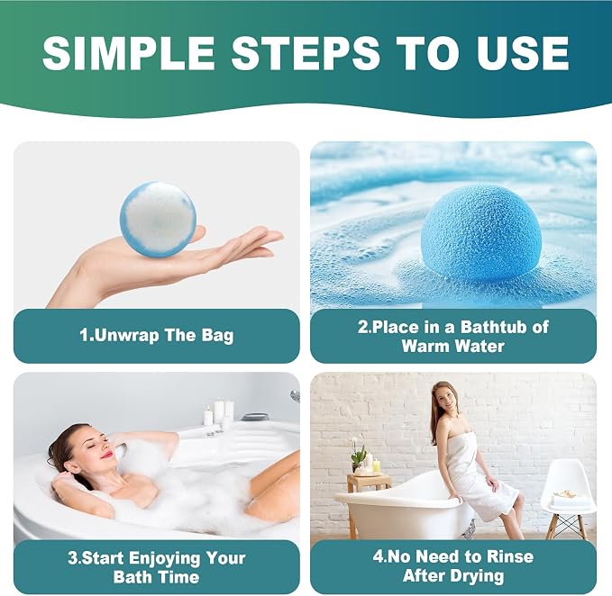 Bath Bombs Birthday Gifts for Women & Men, 12 Pack Spa Relaxing Self Care | Handmade Natural Organic Bath Bomb with Shea Butter, Halloween Boo Basket Stuffers, Christmas Stocking Stuffers Gifts Set