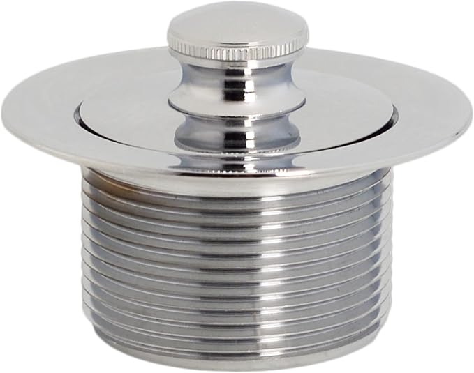 Westbrass D3324-26 1-1/2" NPSM Pull & Drain Bathtub Plug, Coarse Thread, Polished Chrome