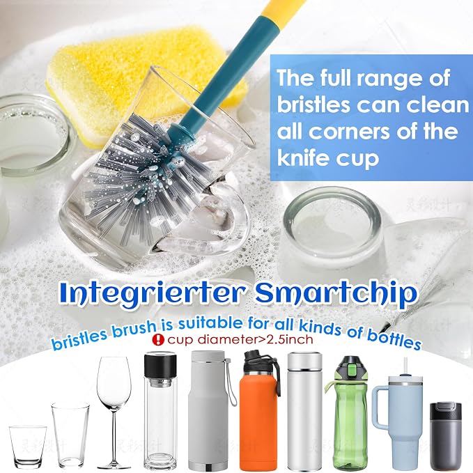 4 Pack Multipurpose Kitchen Cleaning Brushes Set,Cleaning Brush ,Brushes,Dish Brush,Bottle Brush,Scrub Brush,Bristle Brush