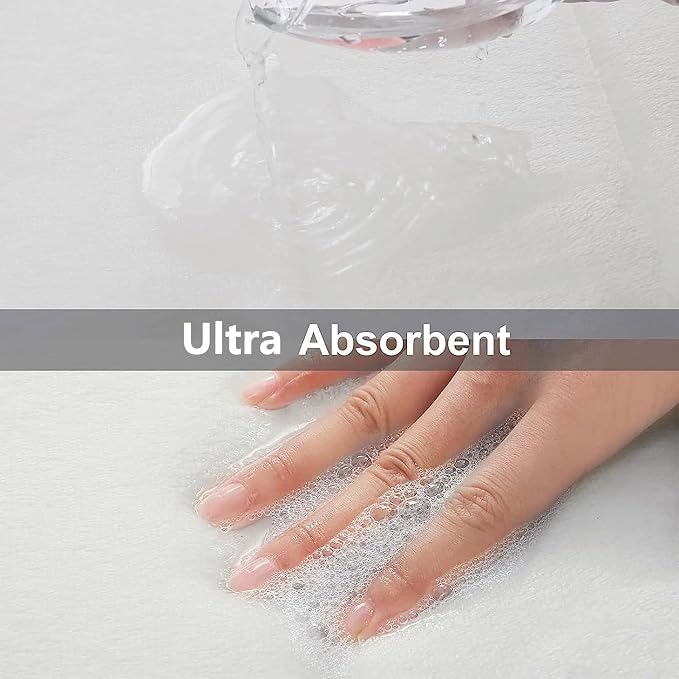 Buganda Memory Foam Bath Mat 70 x 34, Ultra Soft Absorbent Bathroom Rugs | Ivory, Machine Washable Quick Dry Bath Mats for Bathroom Floor, Shower and Tub, Home Decor Accessories