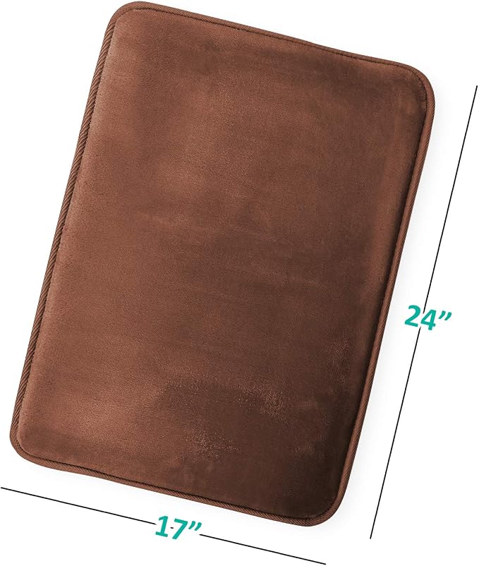Clara Clark Bathroom Rugs, Velvet Memory Foam Bath Mat, Non-Slip, Machine Washable Bath Rugs - Dries Quickly, Ultra Soft Plush Bath Mats for Bathroom, 17 x 24, Chocolate Brown