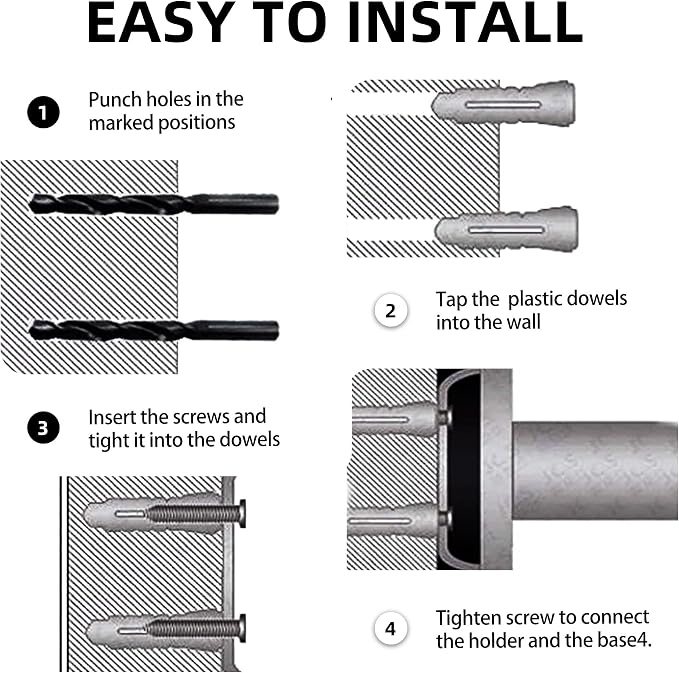 Bathroom Hair Dryer Holder Hair Care Tools Holder Wall Mount Chrome Finished Stainless Steel-Silver