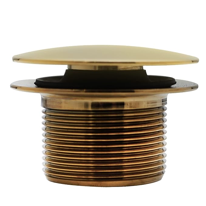 Westbrass A398R-01 1-1/2" NPSM Coarse Thread Mushroom Tip-Toe Bathtub Drain Stopper, Polished Brass