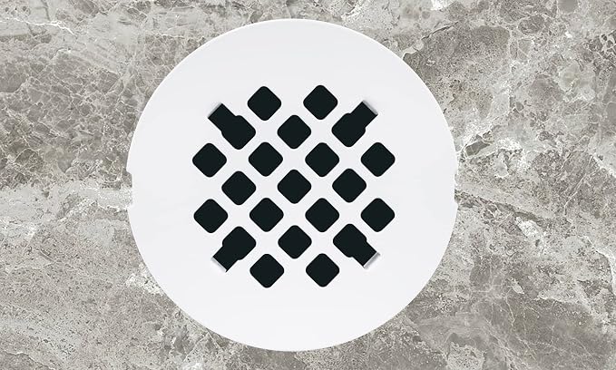 Artiwell 4-1/4” OD Snap-in Shower Drain Cover, Round Shower Drain Strainer Grid, Replacement Cover, Designed for Long-Lasting