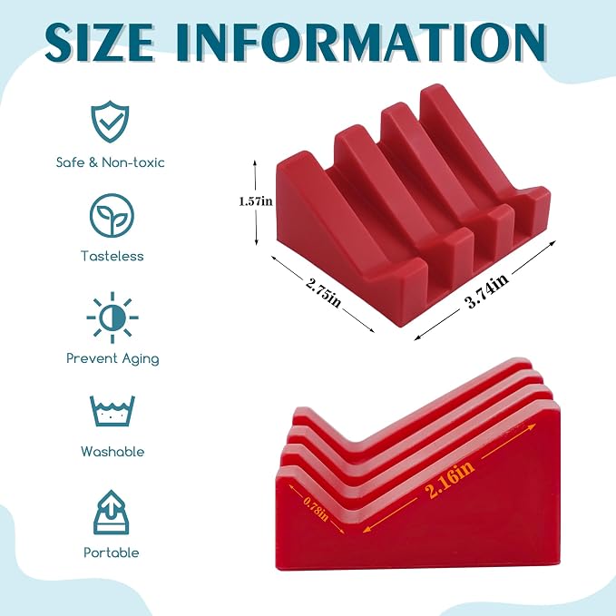 Self Draining Soap Dish Holder,Silicone Soap Dish,for Bathroom,Kitchen, Sponges，Can Extend Soap Life，Keep Soap Bars Dry and Easy Cleaning (Red,1-Pack)