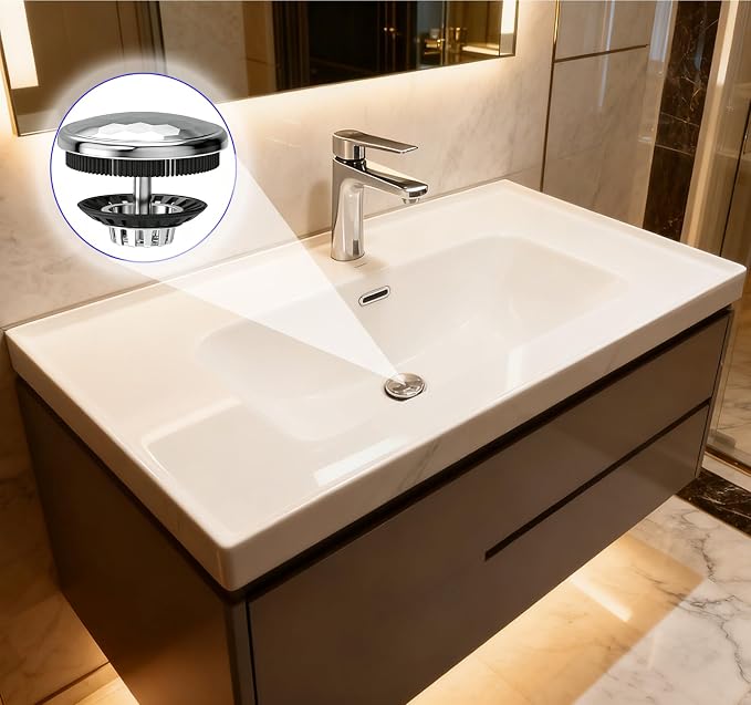 XAJOON Bathtub Drain Hair Catcher/Bathtub Protector Suitable for Bathroom Bathtub, Pop-Up Drains and Bathroom Sink. (Patented Product) (Chrome)