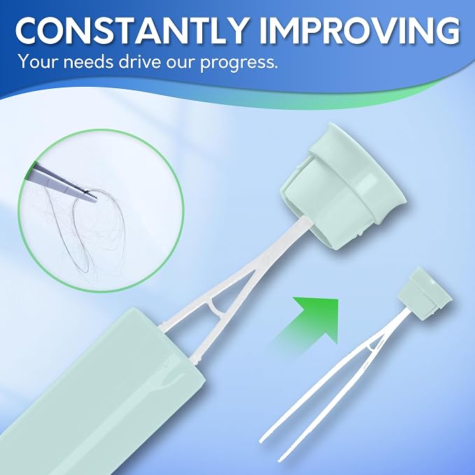 BOOMJOY Toilet Brush and Holder Set, Silicone Toilet Bowl Cleaner Brush, Toilet Scrubber Brush with Tweezers for Bathroom Cleaning, RV Accessories and House Organization Must-Haves - Green/Aqua