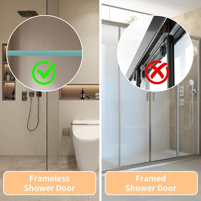 2-PCS Over Shower Door Towel Hooks for Frameless Glass, Stainless Steel Double-Sided Non-Slip Towel Hooks for Towels, Razor, Robes, Bath Towels, Bathroom Glass Door Towel Holder (2, Silver)