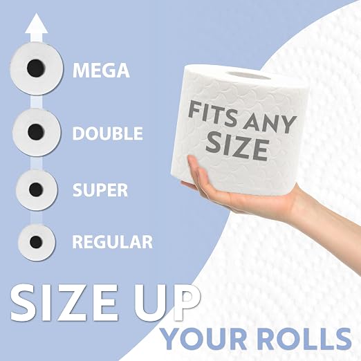 BROOKSTONE, Shiny Chrome Toilet Paper Holder, Freestanding Bathroom Tissue Organizer, Minimalistic Storage Solution, Modern & Stylish Design [Holds MEGA Rolls]