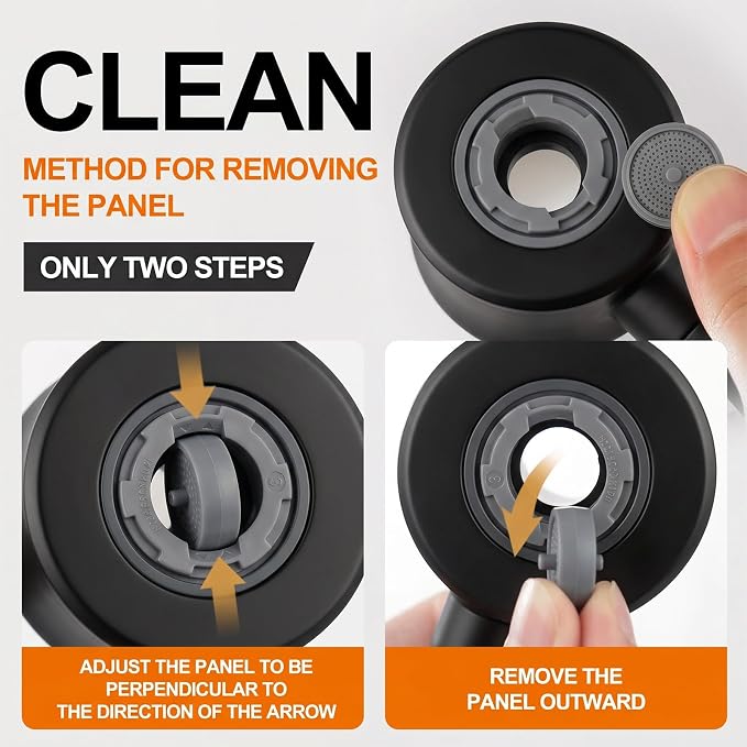 2 Pack Metal Faucet Aerator - Dual Modes Sink Sprayer Attachment for Bathroom - 360° Swivel Kitchen Faucet Sprayer Attachment - Anti-clogging Design - Black