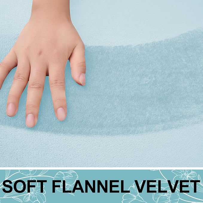 Smiry Memory Foam Bath Mat 36x24, Extra Soft and Absorbent Bathroom Rugs | Sky Blue, Quick Dry Machine Washable Non-Slip Bath Mat for Bathroom Floor, Shower and Tub