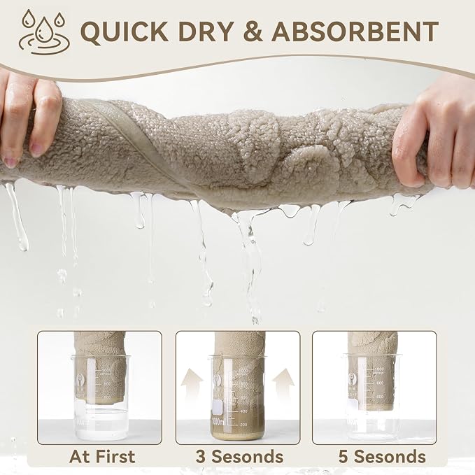 Bathroom Rugs Thin Non Slip Bath Mat for Bathroom Browm 24"x36" | Quick Dry Absorbent Washable Rubber Backing Bath Rug Shower Mat Bathroom Floor Mat For Sink Bathtub Beside Shower Entrance
