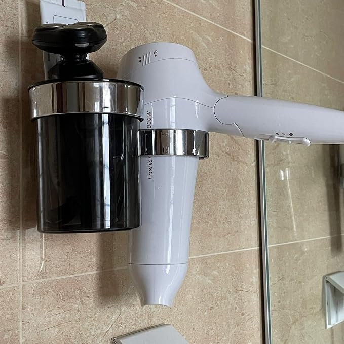 Hair Dryer Holder Wall Mount | Storage Tray, Blow Dryer Organizer