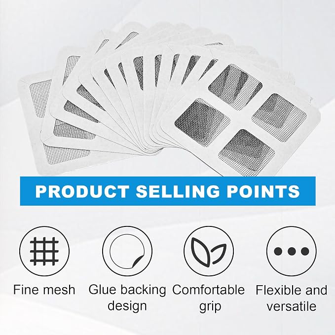 50Pcs Disposable Shower Drain Cover Hair Catcher, Disposable Floor Drain Sticker, Suit Sewer Filter Screen, Bathroom, Bathtub, Kitchen, Sink Floor Stickers