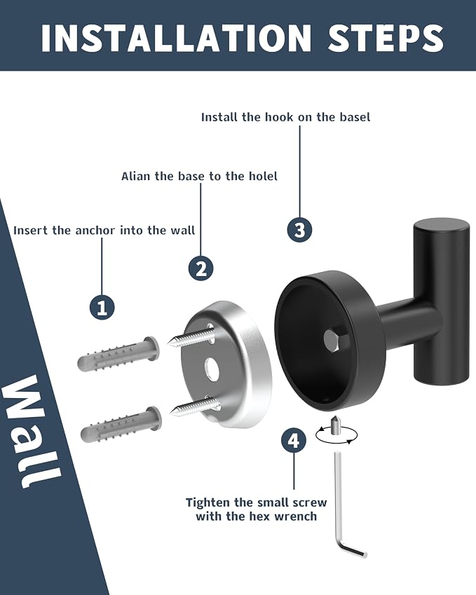 RARXTR Black Bathroom Towel Hook, Coat Robe Clothes Hook for Kitchen Garage Wall Mounted 4 Pack, 304 Stainless Steel, Heavy Duty Door Hanger, Cabinet Closet Wall Hook for Hotel Pool (Matte Black)