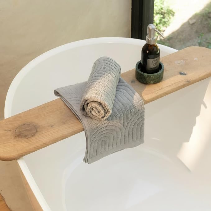 Decorative Hand Towels Set of 2 - Soft Boho Cotton for Bathroom or Kitchen | Absorbent, Lightweight and Quick Drying - Perfect to Elevate Any Bath Decoration at Home