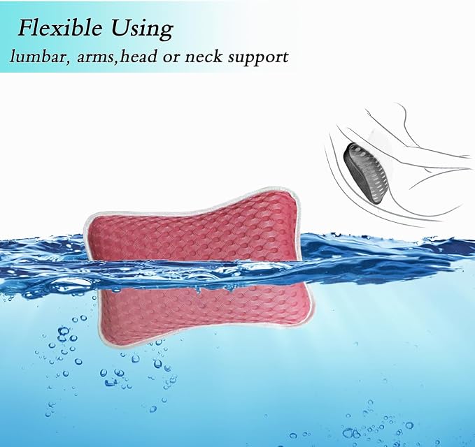 Bath Pillows for tub,Home Spa Pillows for Bathtub, Hot Tub,Head and Neck Support with 2 Strong Suction Cups,Pink
