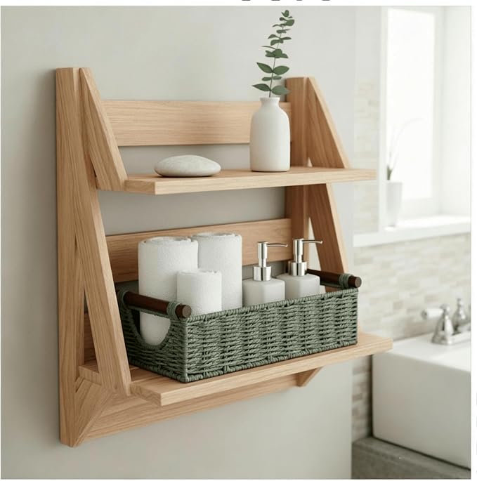 CubesLand Wicker Toilet Storage Basket Tray Organizer W/Cut Out Handle, Slim Decorative Basket for Countertop, Shelves And for Versatile Home Decor, Living Room, Nursery Organization, Green