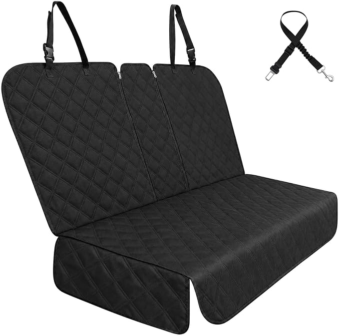 Dog Car Seat Protector, Back Seat Cover for Dogs, SUV & Car Seat Covers 62" | Fits large SUVs & full-size trucks; protects rear bench and car interior from pet hair, kid spills, baby boy mess and stains.