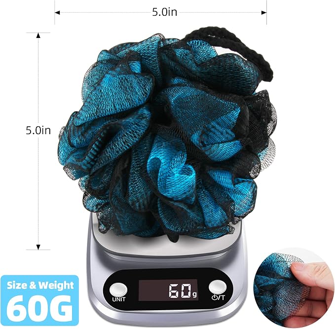 Chuya 60g Bath Loofahs Sponges,Shower Sponge Loofah | Body Scrubber Balls for Family Washing 4 Pack