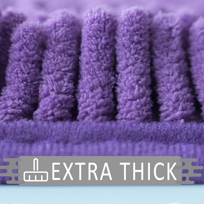 Bathroom Rugs Sets 3 Piece Non Slip,Bath Rugs with PVC Backing Bath Carpet,Bathroom Rug Washable,Absorbent,Plush Carpet Mats,Bath Mats for Bedroom, Kitchen,Tub,Home Decor (Purple)