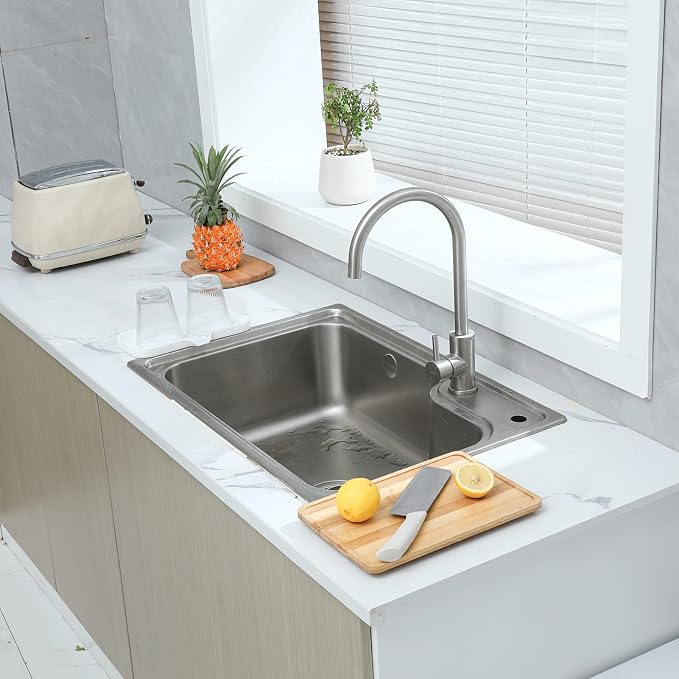 MicoYang Silicone Soap Dish with Drain Spout — Self-Draining Sink Organizer Tray for Bathroom & Kitchen, Sponges, Dispensers & Soap Holder, Non-Slip & Dishwasher Safe, White (Medium, 9.6"×5.3")