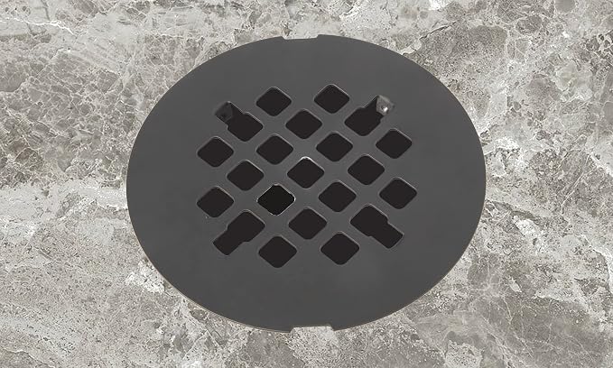 Artiwell 4-1/4” OD Snap-in Shower Drain Cover, Round Shower Drain Strainer Grid, Replacement Cover, Designed for Long-Lasting