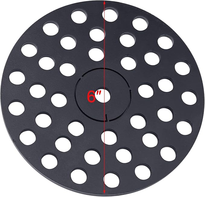 6" Cast Iron Drain Cover with Removable Drain Ports, Garage Drain Cover, Floor Drain, Floor Strainer