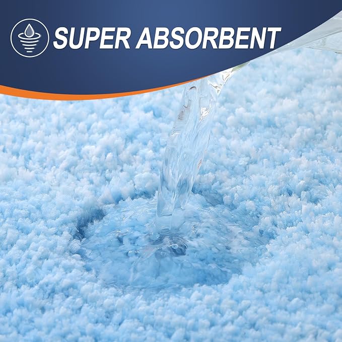 OLANLY Bathroom Runner Rug 47x24, Extra Soft Absorbent Microfiber Bath Rugs | Sky Blue, Non-Slip Quick-Drying Rubber Backing, Washable Long Bath Mat for Floor, Tub and Shower, Home Decor